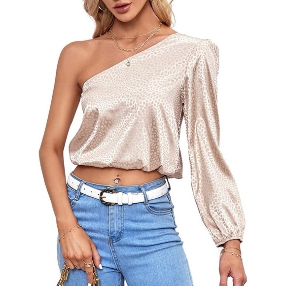 Satin off the shoulder blouse - Picture 1 of 7